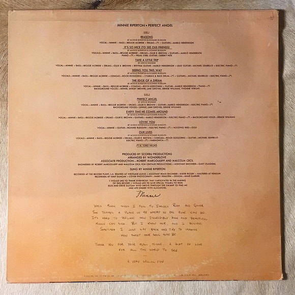 Minnie Riperton - “Perfect Angel” Vinyl LP - Picture 2 of 5